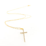 Grace Hanging Rhinestone Cross Necklace - MTT Collective