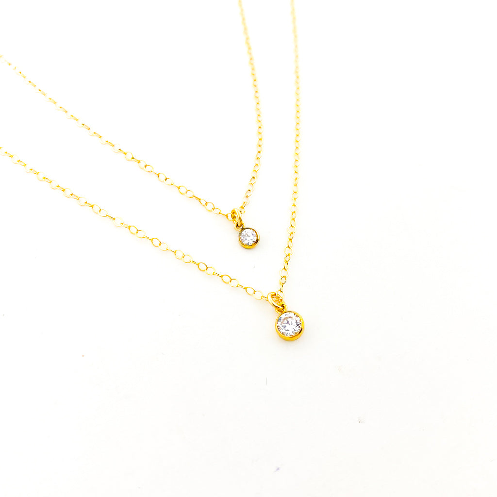 GUIDING LIGHT RHINESTONE NECKLACES | 14K GOLD-FILLED | SIZE OPTIONS - MTT Collective