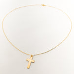 Faith Smooth Cross Necklace | Gold - MTT Collective