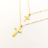 Faith Smooth Cross Necklace | Gold - MTT Collective