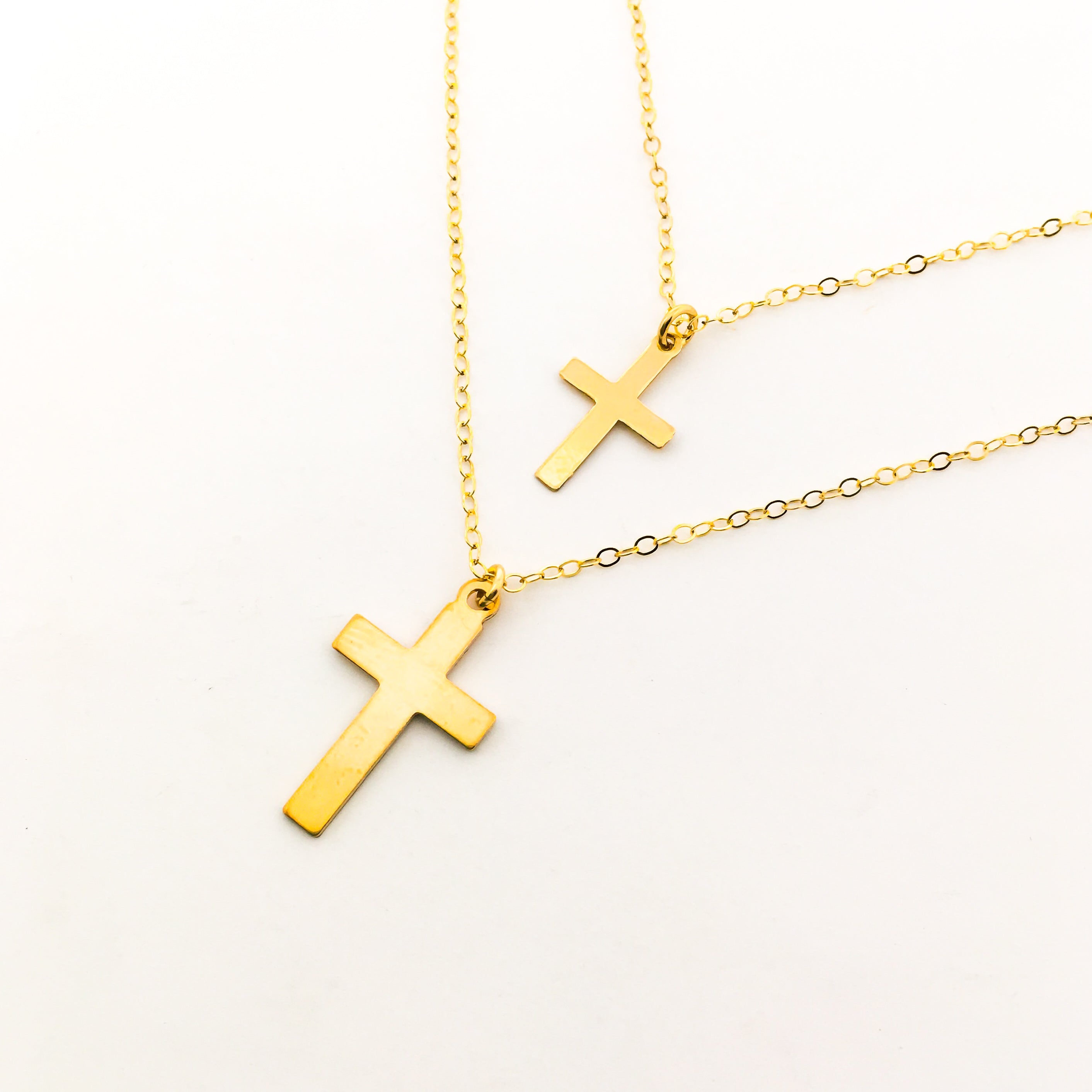 Faith Smooth Cross Necklace | Gold - MTT Collective