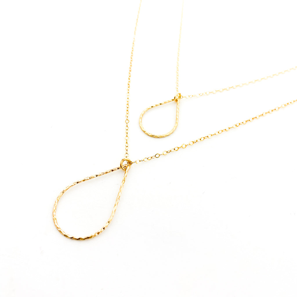 14K GOLD-FILLED TWISTED DROP NECKLACE | STYLE OPTIONS - MTT Collective
