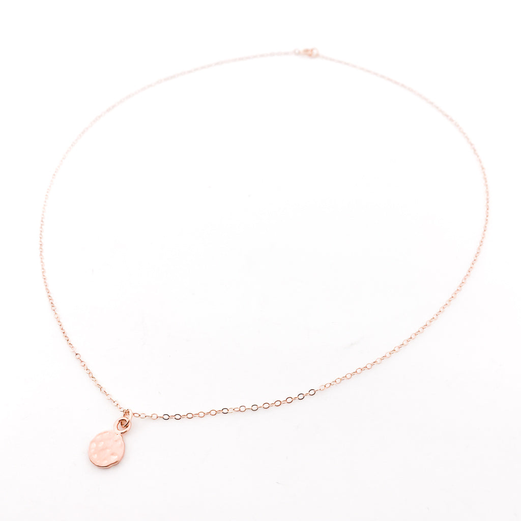 Brielle Textured Vermeil Charm Necklace - MTT Collective