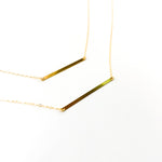Thin Long Bar Necklaces | Gold - MTT Collective