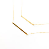 Thin Long Bar Necklaces | Gold - MTT Collective