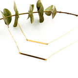 Thin Long Bar Necklaces | Gold - MTT Collective