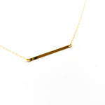 Thin Long Bar Necklaces | Gold - MTT Collective