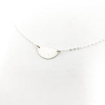 Impressions Dainty Semicircle Disc Necklace | Silver - MTT Collective