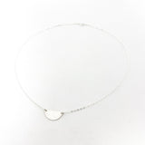 Impressions Dainty Semicircle Disc Necklace | Silver - MTT Collective