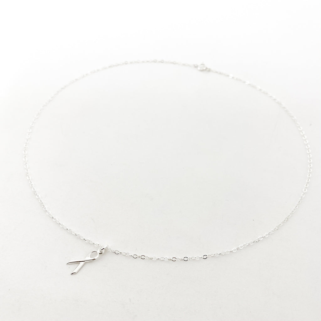 Eleanor Awareness Ribbon Necklace | Silver - MTT Collective