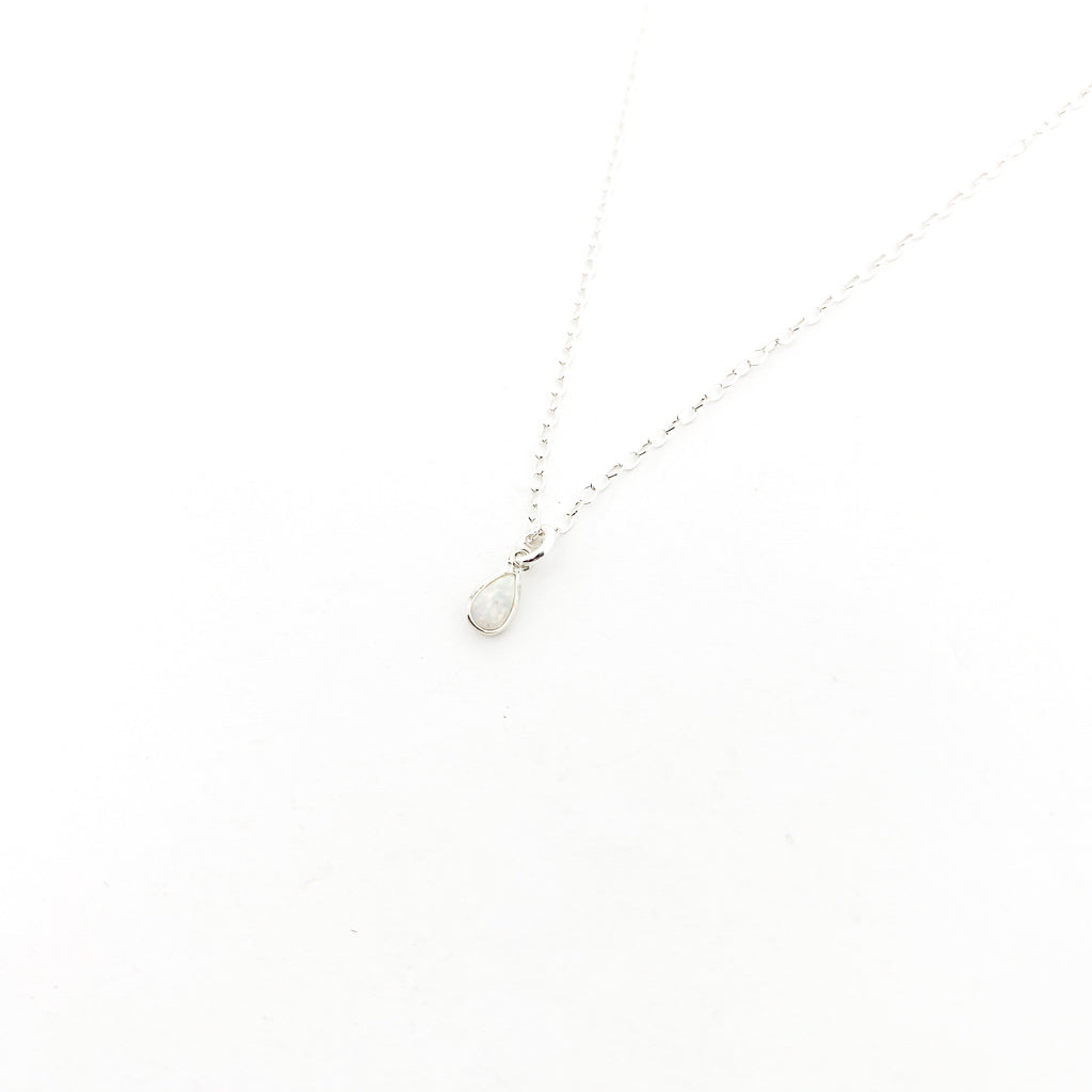 LAB OPAL TEAR DROP NECKLACE | STERLING SILVER | SIZE OPTIONS - MTT Collective