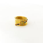 Bella Birthstone Stacking Ring | Gold - MTT Collective