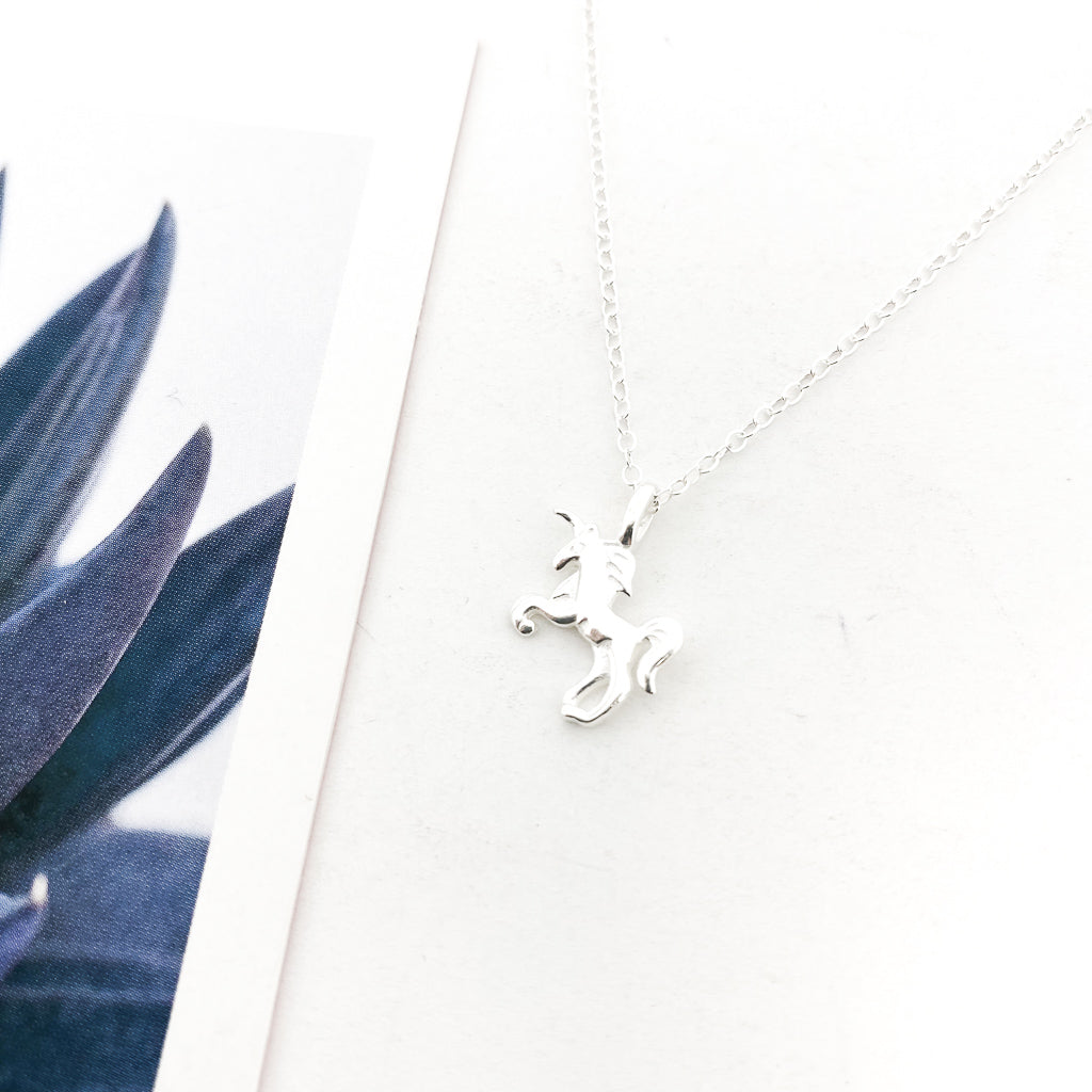 KIDS STERLING SILVER UNICORN NECKLACE - MTT Collective