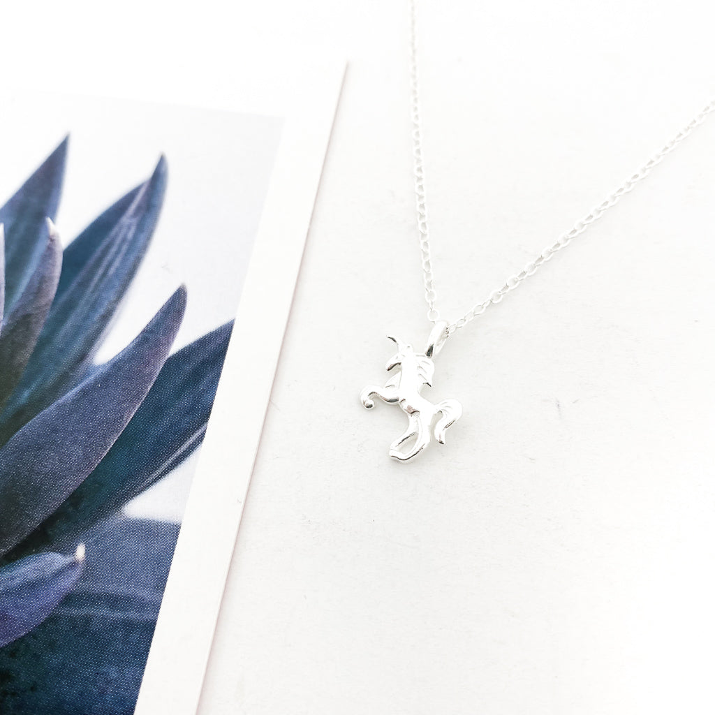 KIDS STERLING SILVER UNICORN NECKLACE - MTT Collective