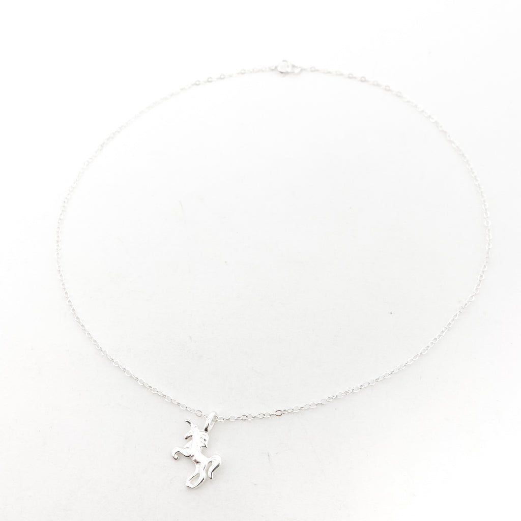 KIDS STERLING SILVER UNICORN NECKLACE - MTT Collective