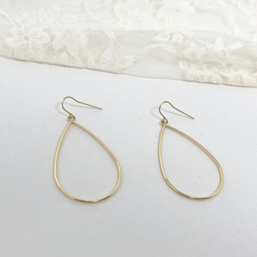 Nadia Large Smooth Oval Drop Earrings - MTT Collective