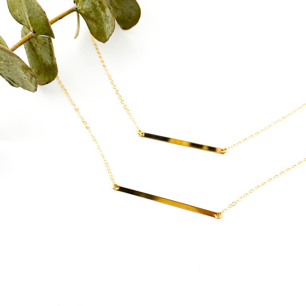Nadia Thin Long Bar Necklace - MTT Collective