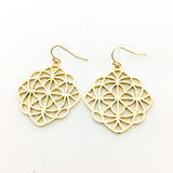 Neveah Brushed Kaleidoscope Earrings | Gold - MTT Collective