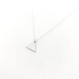 Oaklynn Hanging Rhodium Triangle Necklace | Silver - MTT Collective