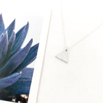 Oaklynn Hanging Rhodium Triangle Necklace | Silver - MTT Collective