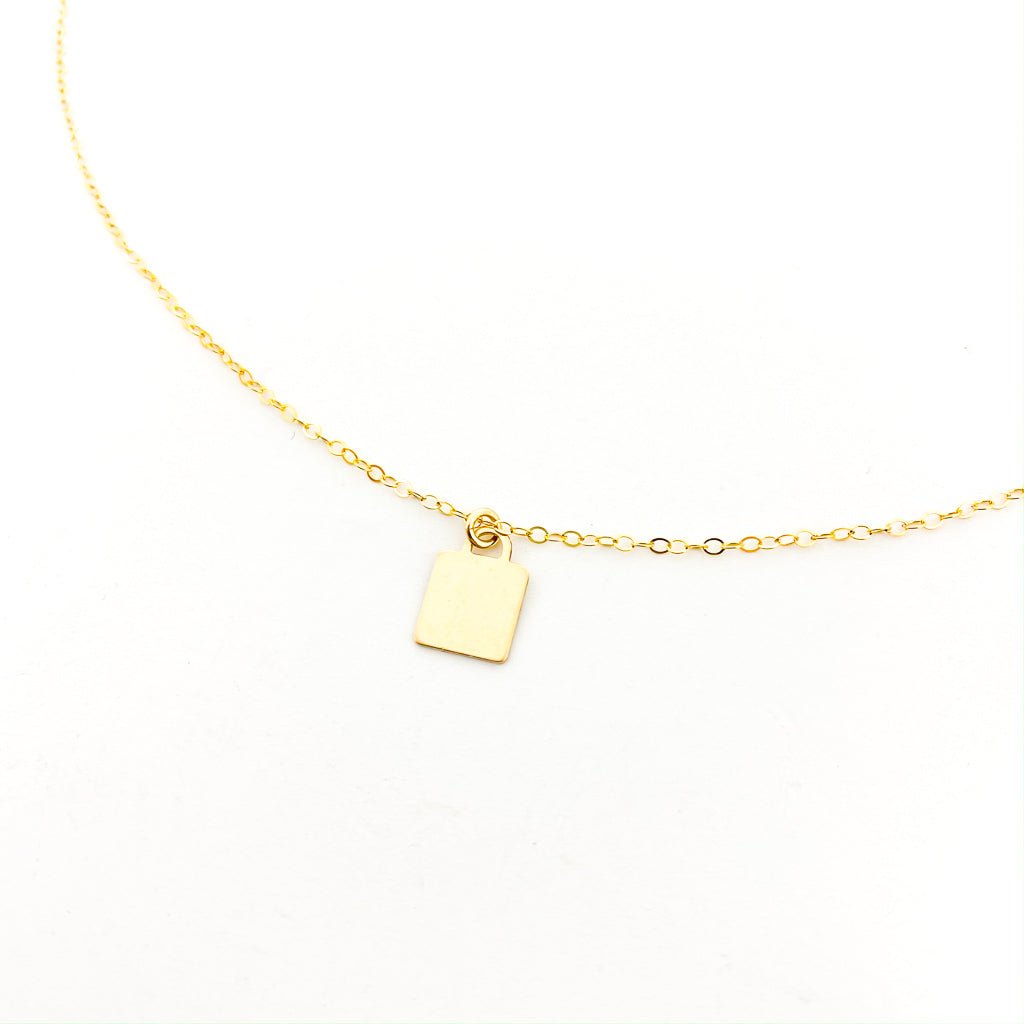 Olivia Square Disc Necklace | Gold - MTT Collective