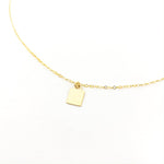 Olivia Square Disc Necklace | Gold - MTT Collective