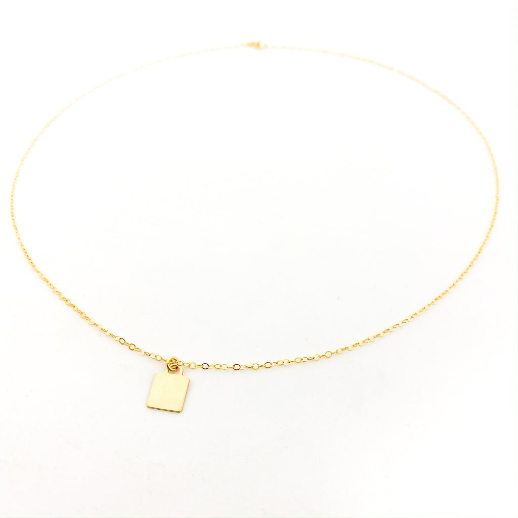 Olivia Square Disc Necklace | Gold - MTT Collective