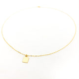 Olivia Square Disc Necklace | Gold - MTT Collective