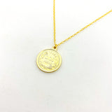 Parker Double - Sided Elizabeth Dos Pesos Coin Necklace | Gold - MTT Collective