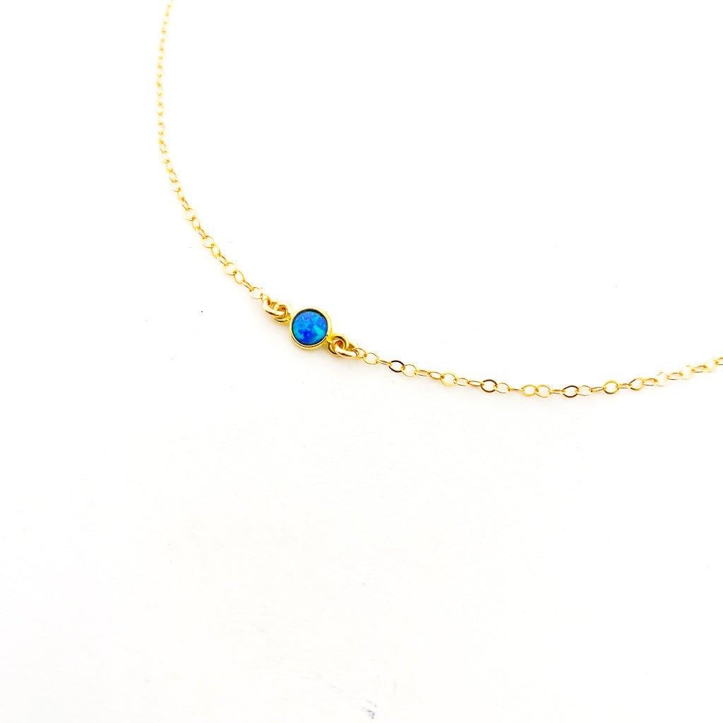 Phoebe Held Blue Lab Opal Necklace | Gold - MTT Collective
