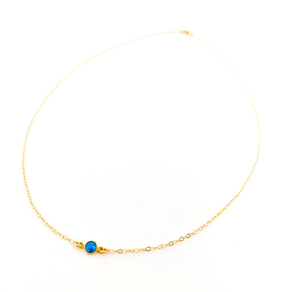 Phoebe Held Blue Lab Opal Necklace | Gold - MTT Collective