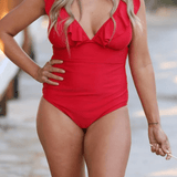 Red Hot Ruffle One - Piece Swimsuit - MTT Collective