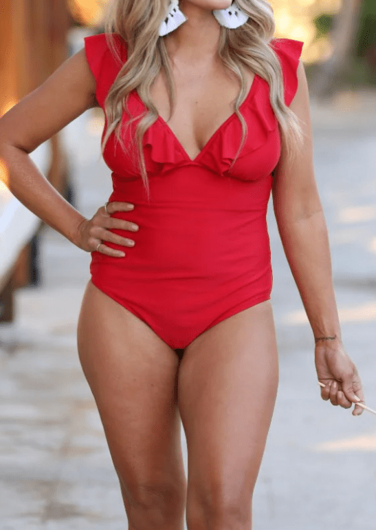 Red Hot Ruffle One - Piece Swimsuit - MTT Collective