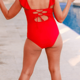 Red Hot Ruffle One - Piece Swimsuit - MTT Collective