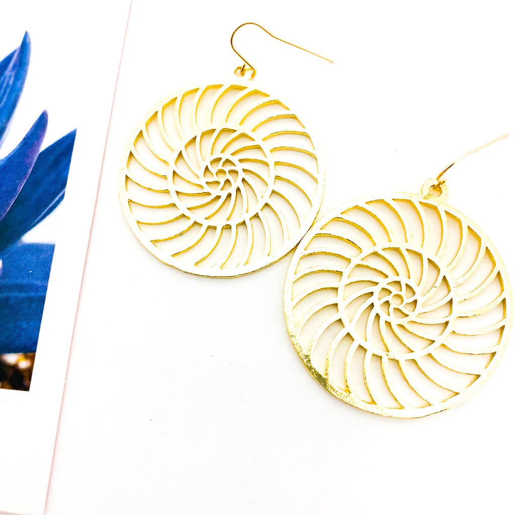 Remi Brushed Spiral Earrings | Gold - MTT Collective