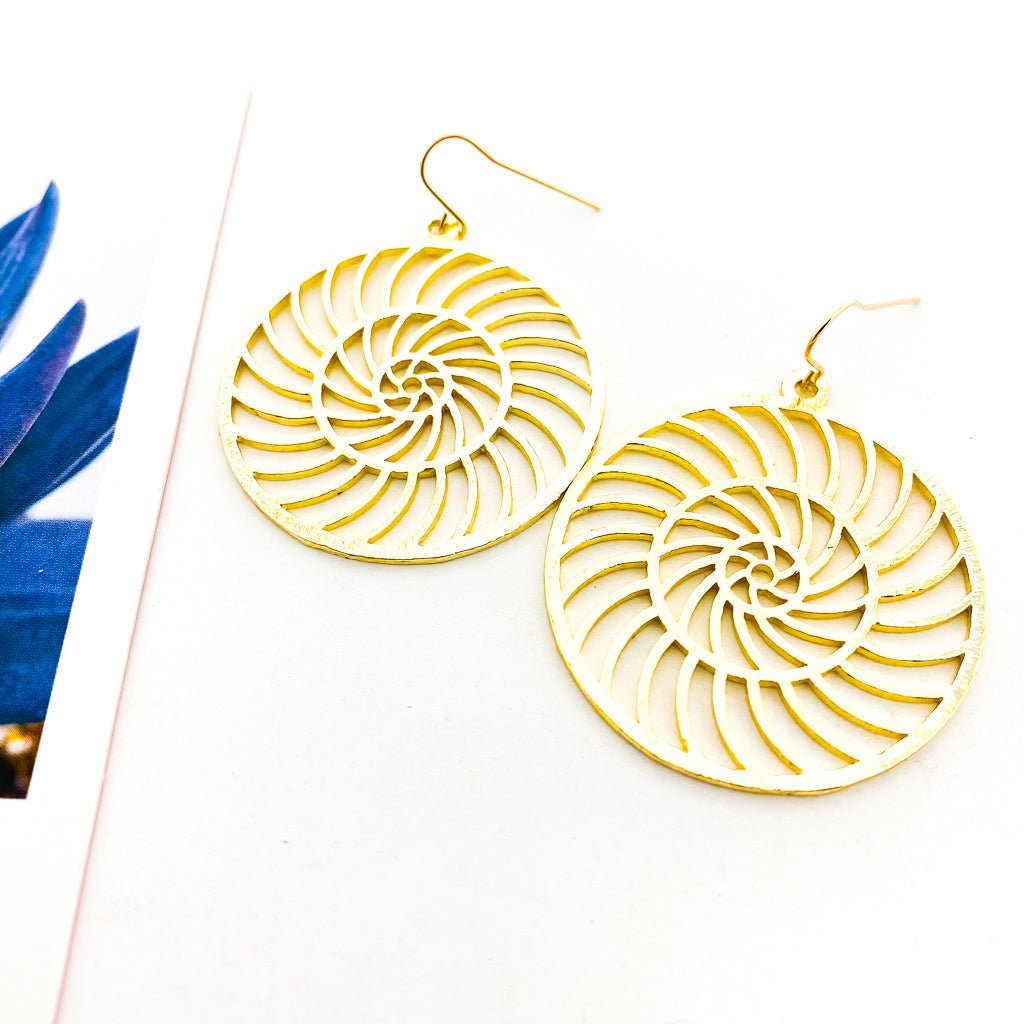 Remi Brushed Spiral Earrings | Gold - MTT Collective