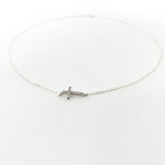 Rosalie Held Rhinestone Cross Necklace | Silver - MTT Collective