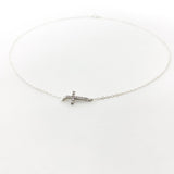 Rosalie Held Rhinestone Cross Necklace | Silver - MTT Collective