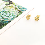 Rose Stud Earrings | Gold - MTT Collective