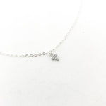 Ruth Mini Rhinestone Cross Necklace | Silver - MTT Collective