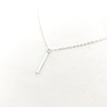 Rylee Hanging Column Bar Necklace | Silver - MTT Collective