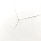 Rylee Hanging Column Bar Necklace | Silver - MTT Collective