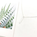 Rylee Hanging Column Bar Necklace | Silver - MTT Collective