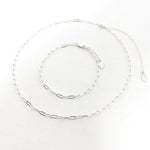 Sadie Oval Chain Jewelry Set | Silver - MTT Collective