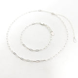 Sadie Oval Chain Jewelry Set | Silver - MTT Collective