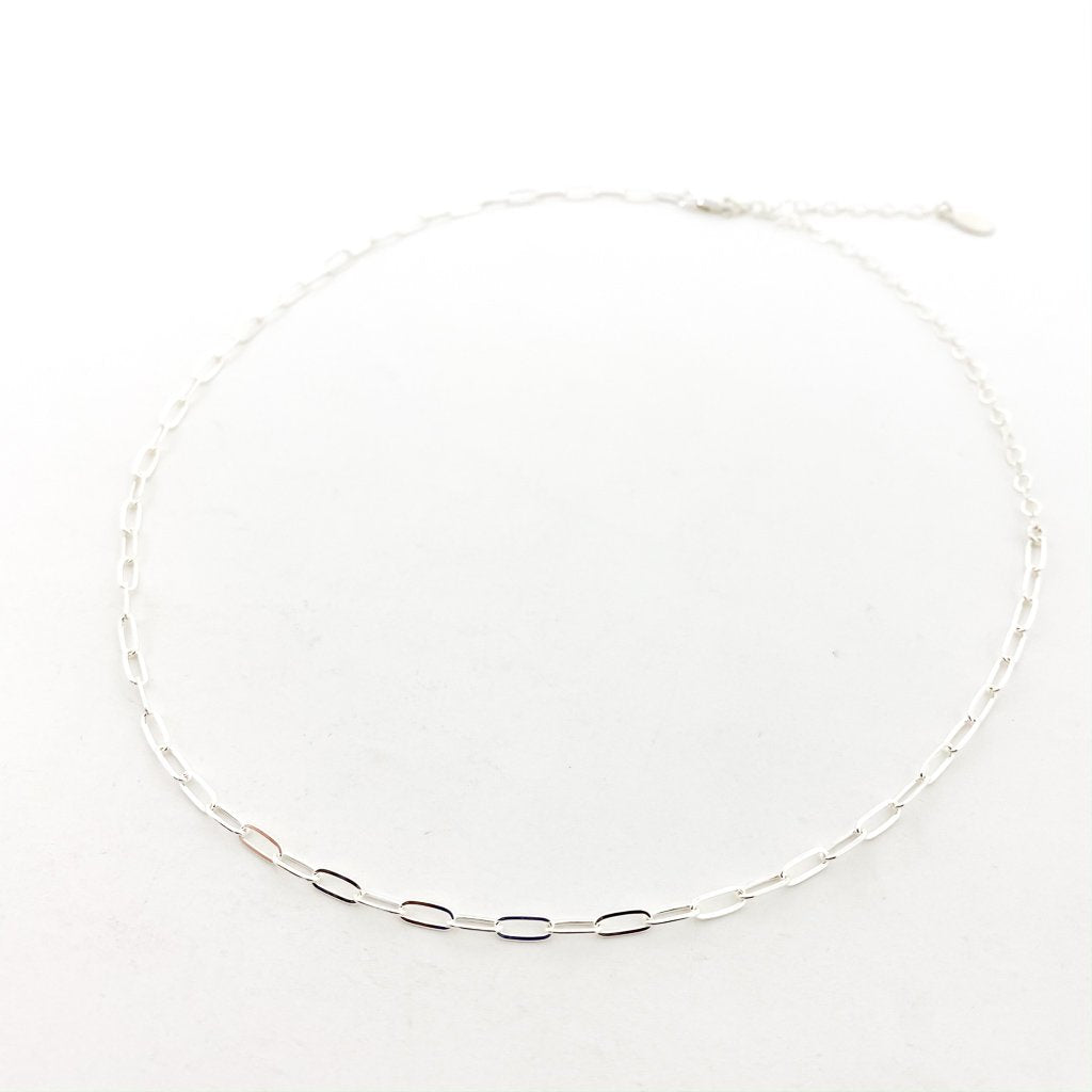 Sadie Oval Chain Jewelry Set | Silver - MTT Collective