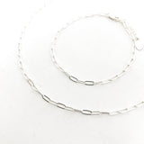 Sadie Oval Chain Jewelry Set | Silver - MTT Collective