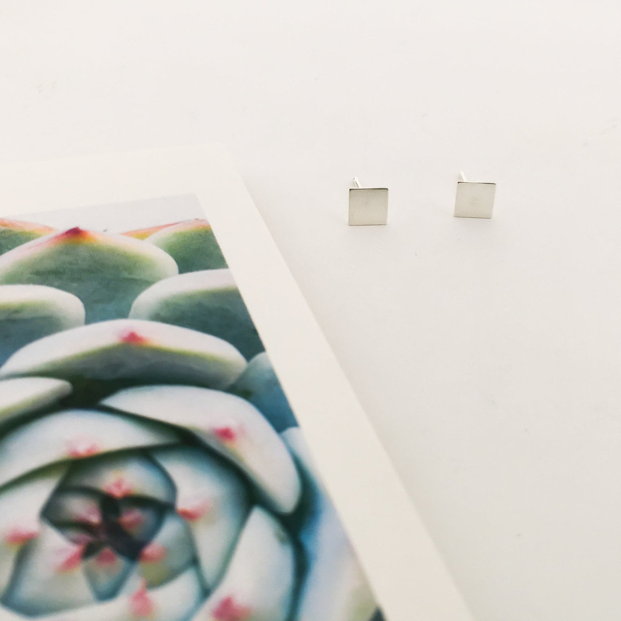 Square Stud Earrings | Silver - MTT Collective