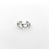 String Of Hearts Toe Ring | Silver - MTT Collective