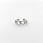 String Of Hearts Toe Ring | Silver - MTT Collective